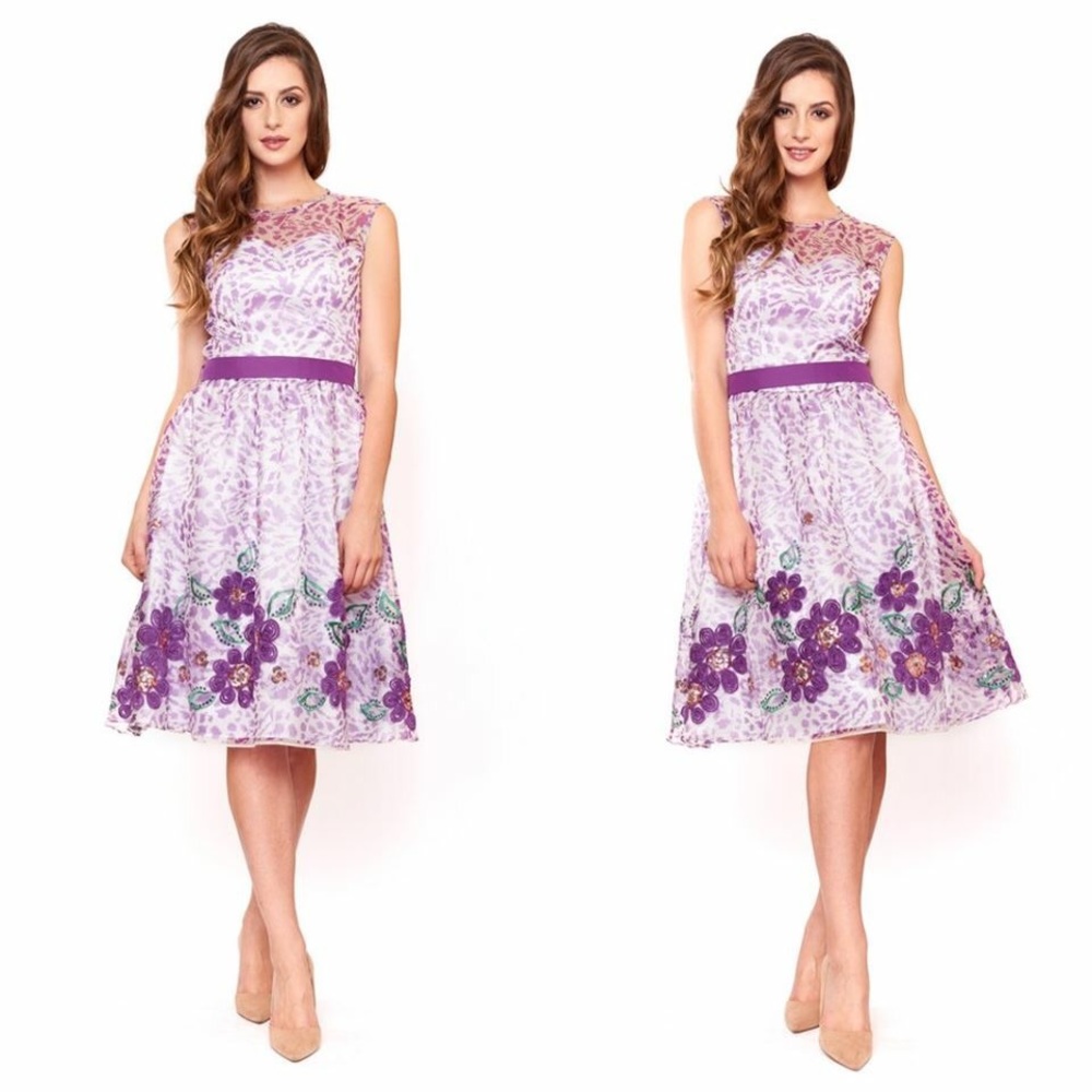 Organza Floral appliqué and sequins Dress